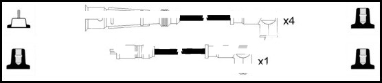 Lemark HOES447 HT Leads Ignition Cables Set