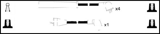 Lemark HOES431 HT Leads Ignition Cables Set