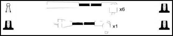 Lemark HOES419 HT Leads Ignition Cables Set