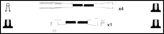 Lemark HOES407 HT Leads Ignition Cables Set