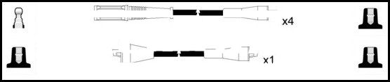 Lemark HOES401 HT Leads Ignition Cables Set