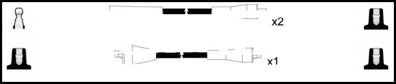 Lemark HOES397 HT Leads Ignition Cables Set