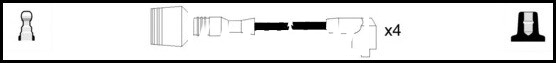 Lemark HOES392 HT Leads Ignition Cables Set