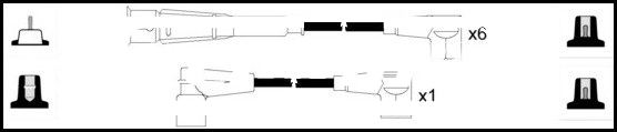 Lemark HOES389 HT Leads Ignition Cables Set