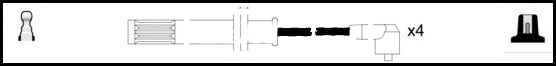Lemark HOES387 HT Leads Ignition Cables Set