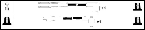 Lemark HOES386 HT Leads Ignition Cables Set