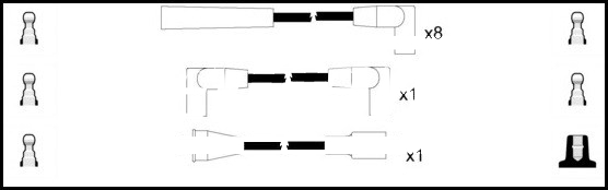 Lemark HOES371 HT Leads Ignition Cables Set