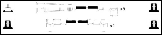 Lemark HOES352 HT Leads Ignition Cables Set