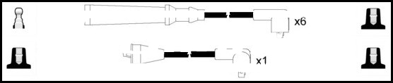 Lemark HOES348 HT Leads Ignition Cables Set