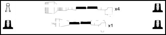 Lemark HOES339 HT Leads Ignition Cables Set
