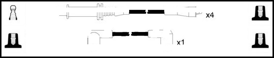 Lemark HOES331 HT Leads Ignition Cables Set