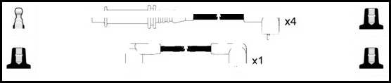 Lemark HOES329 HT Leads Ignition Cables Set