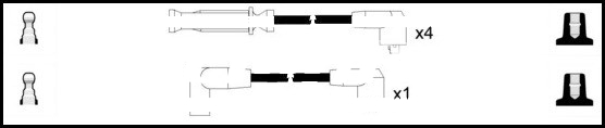 Lemark HOES191 HT Leads Ignition Cables Set