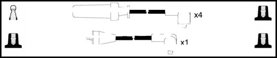 Lemark HOES190 HT Leads Ignition Cables Set