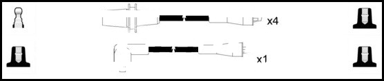 Lemark HOES185 HT Leads Ignition Cables Set