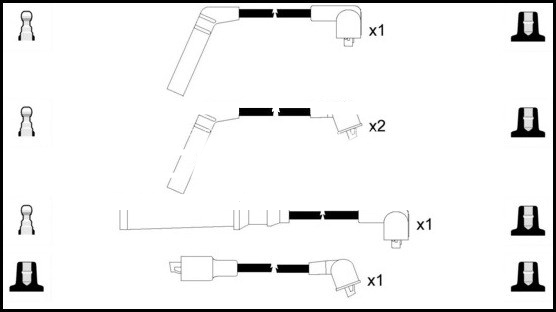 Lemark HOES141 HT Leads Ignition Cables Set