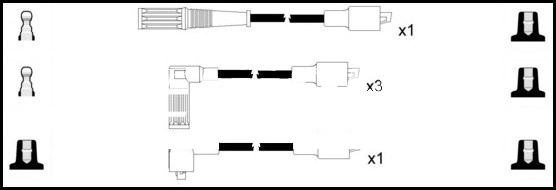 Lemark HOES135 HT Leads Ignition Cables Set