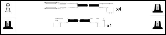 Lemark HOES1027 HT Leads Ignition Cables Set