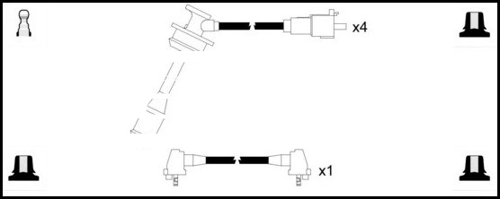 Lemark HOES1019 HT Leads Ignition Cables Set