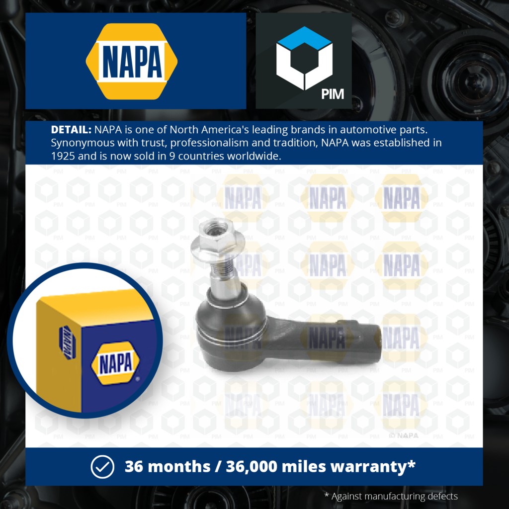 NAPA Tie / Track Rod End Left Outer NST6545 [PM1884580]
