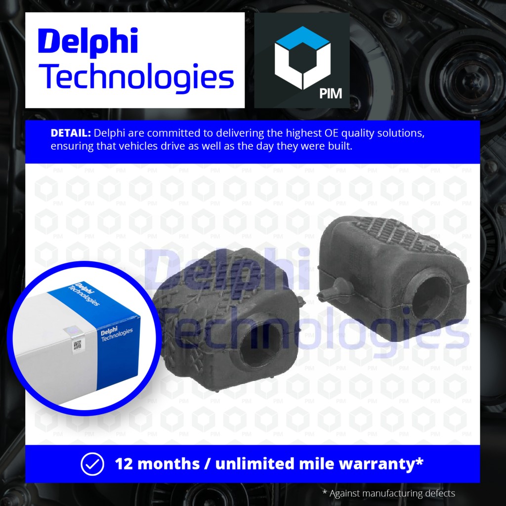 Delphi 2x Anti Roll Bar Bush (pair) Front TD1885W [PM1879103]