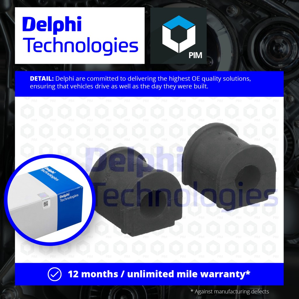 Delphi 2x Anti Roll Bar Bush (pair) Rear TD1875W [PM1879099]