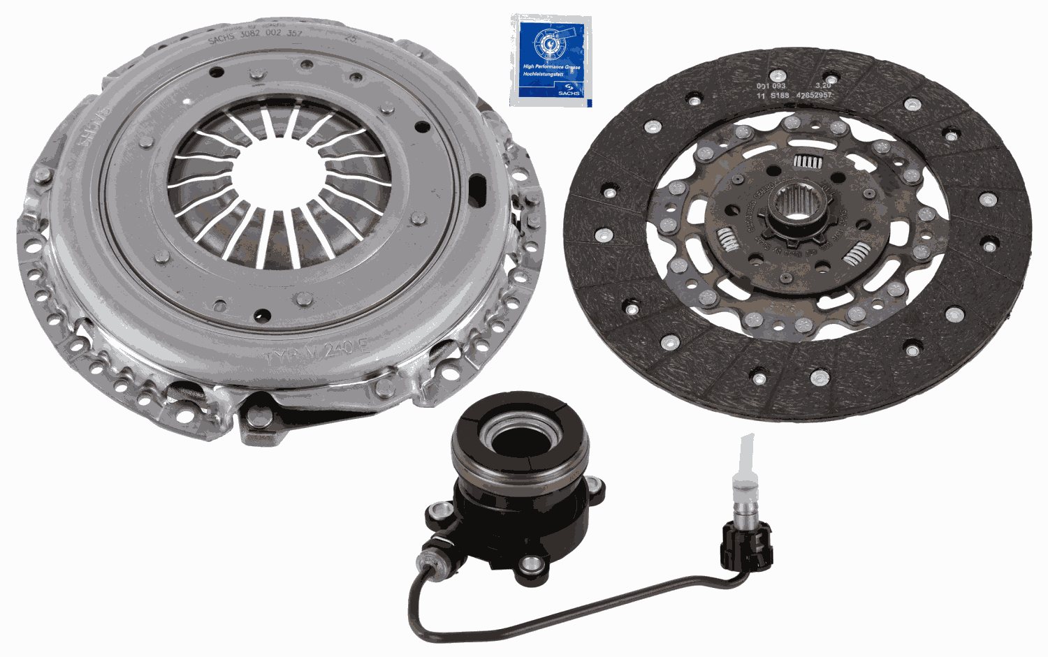 Sachs Clutch Kit 3pc (Cover+Plate+CSC) 3000990533 [PM1877442]