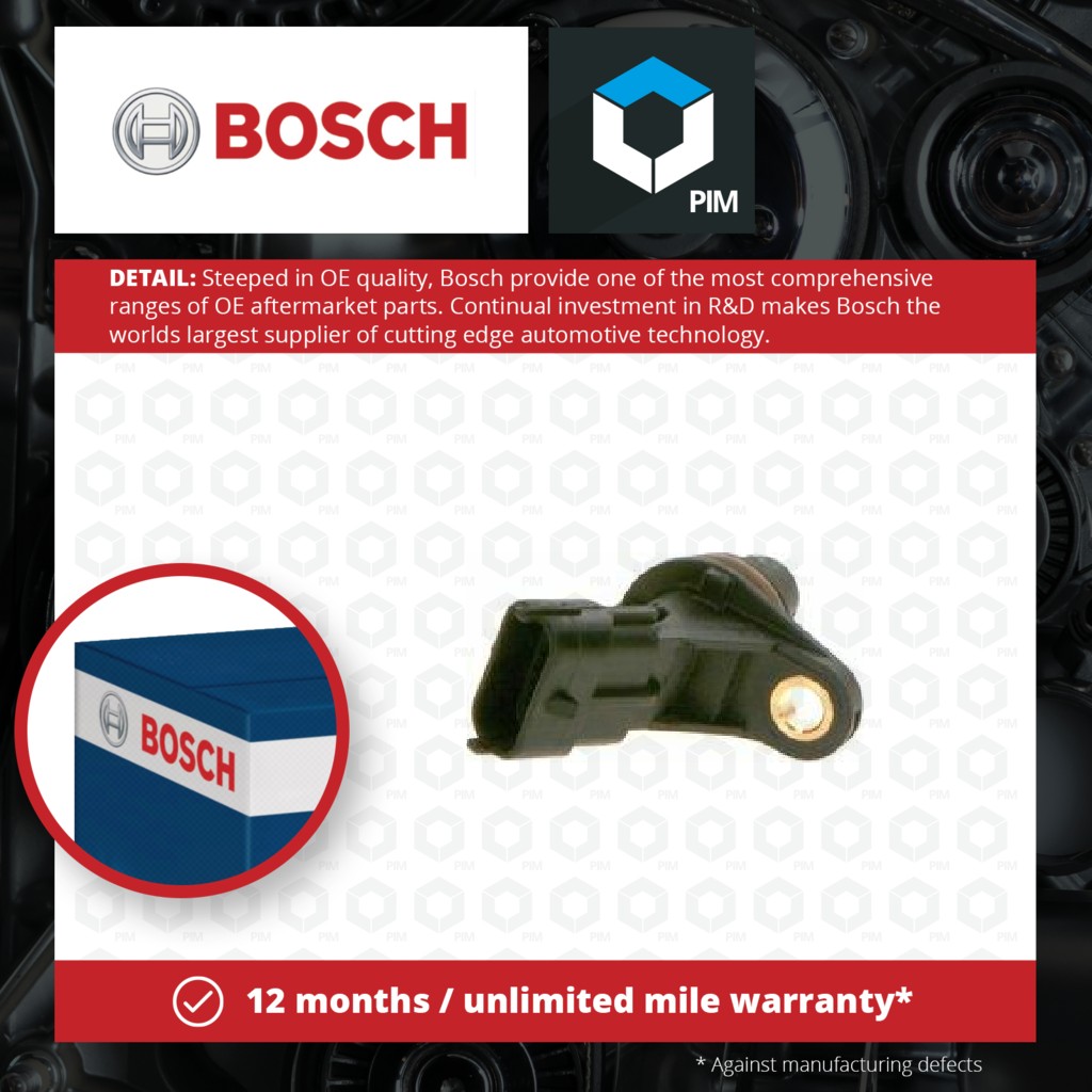 Bosch Camshaft Position Sensor 0986280613 [PM1876585]