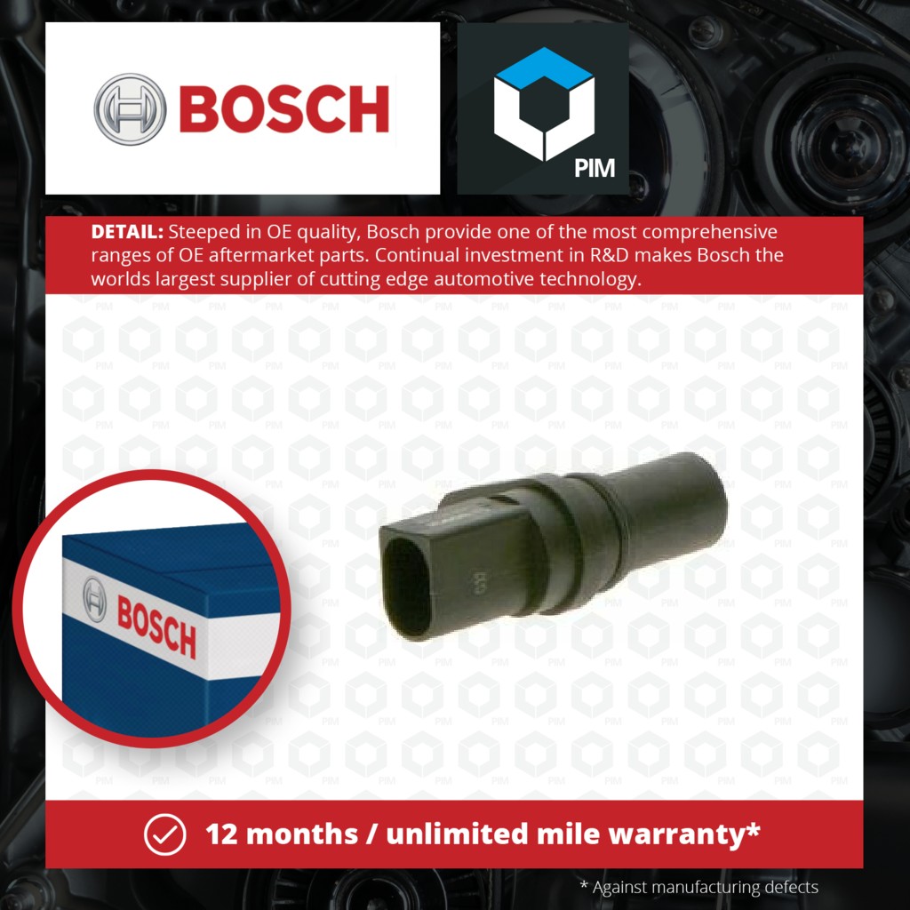 Bosch RPM / Crankshaft Sensor 0986280496 [PM1876571]