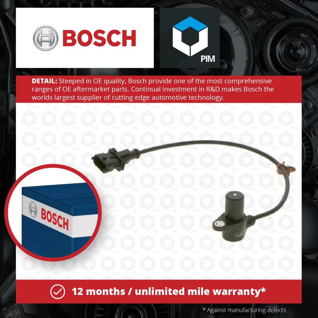 Bosch RPM / Crankshaft Sensor 0986280494 [PM1876569]