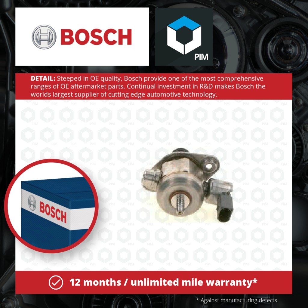Bosch High Pressure Petrol Fuel Pump 0261520484 [PM1876428]