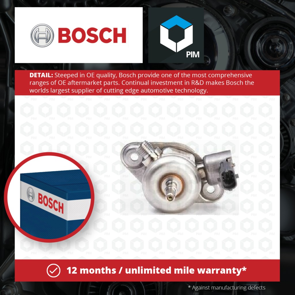 Bosch High Pressure Petrol Fuel Pump 0261520433 [PM1876427]