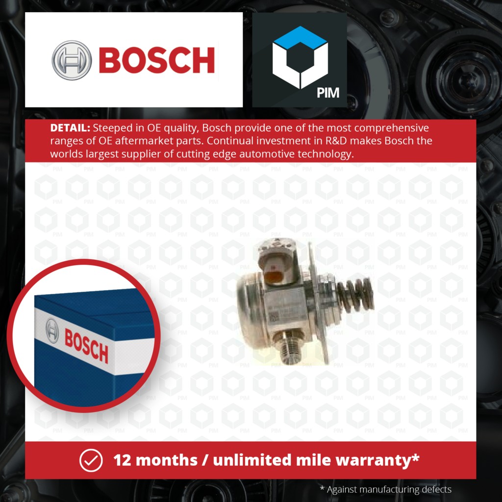 Bosch High Pressure Petrol Fuel Pump 0261520257 [PM1876426]