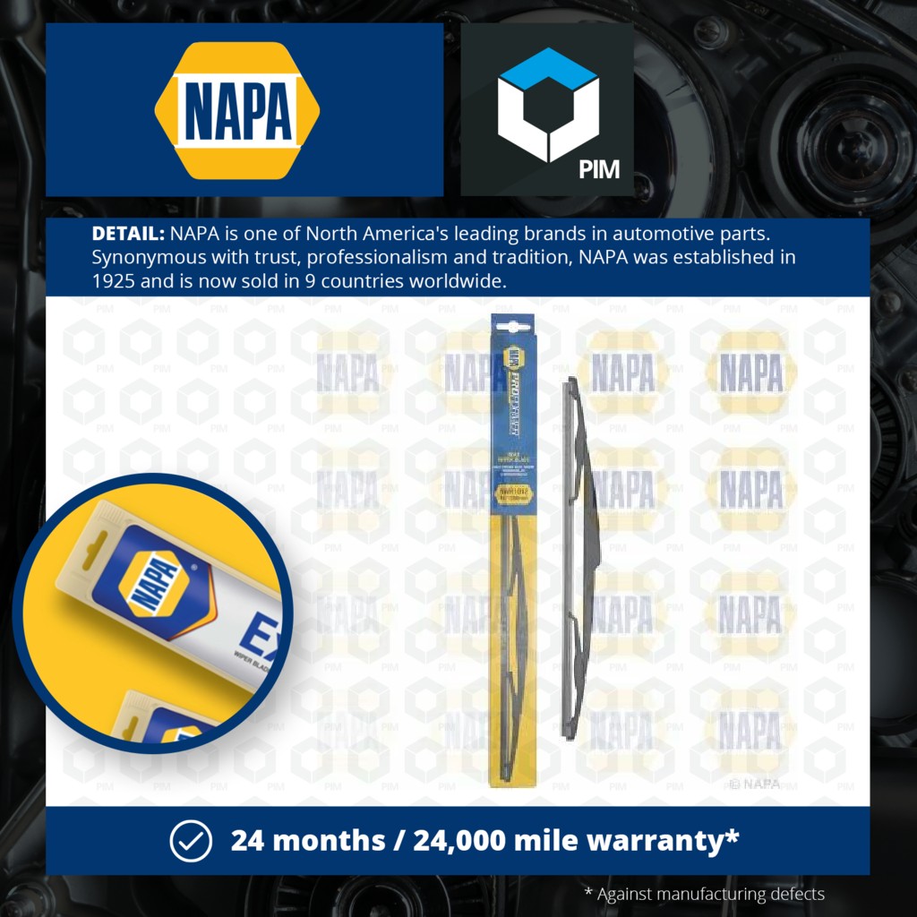 NAPA Rear Wiper Blade NWR1012 [PM1875543]