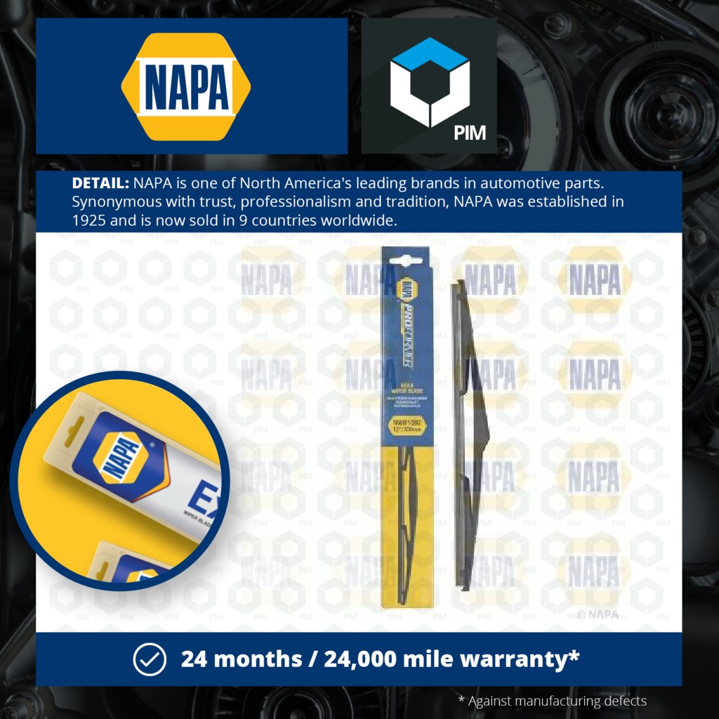 NAPA Rear Wiper Blade NWR1007 [PM1875538]