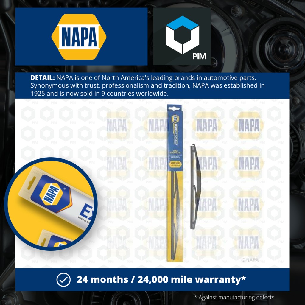 NAPA Rear Wiper Blade NWR1001 [PM1875532]