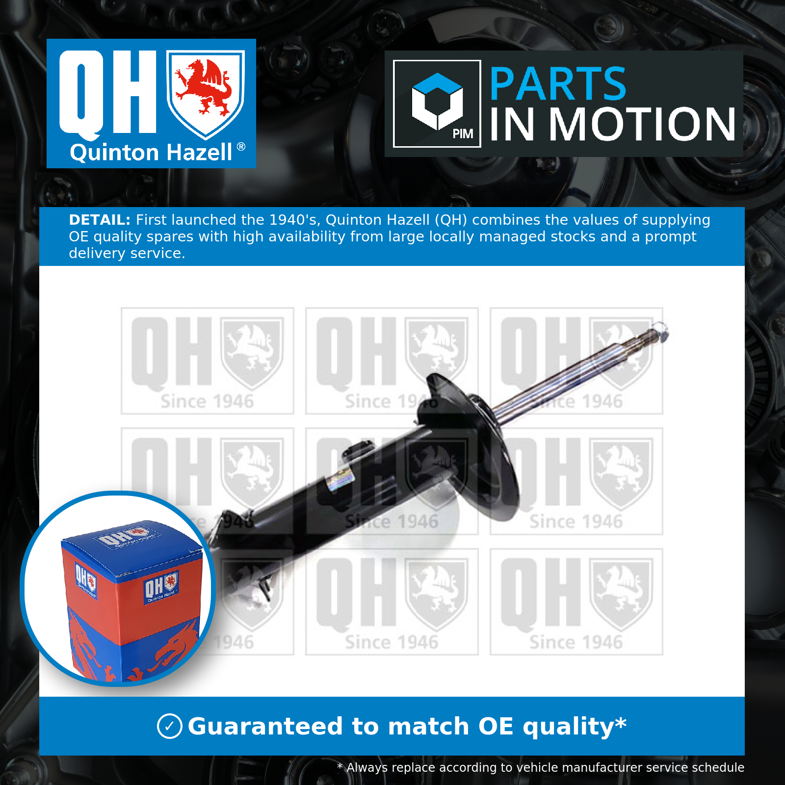 Quinton Hazell Shock Absorber (Single Handed) Front Right QAG878142 [PM1863502]