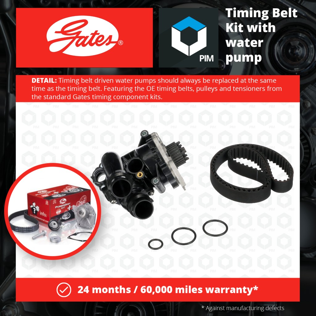 Gates Timing Belt & Water Pump Kit KP1TH15698XS-2 [PM1863284]