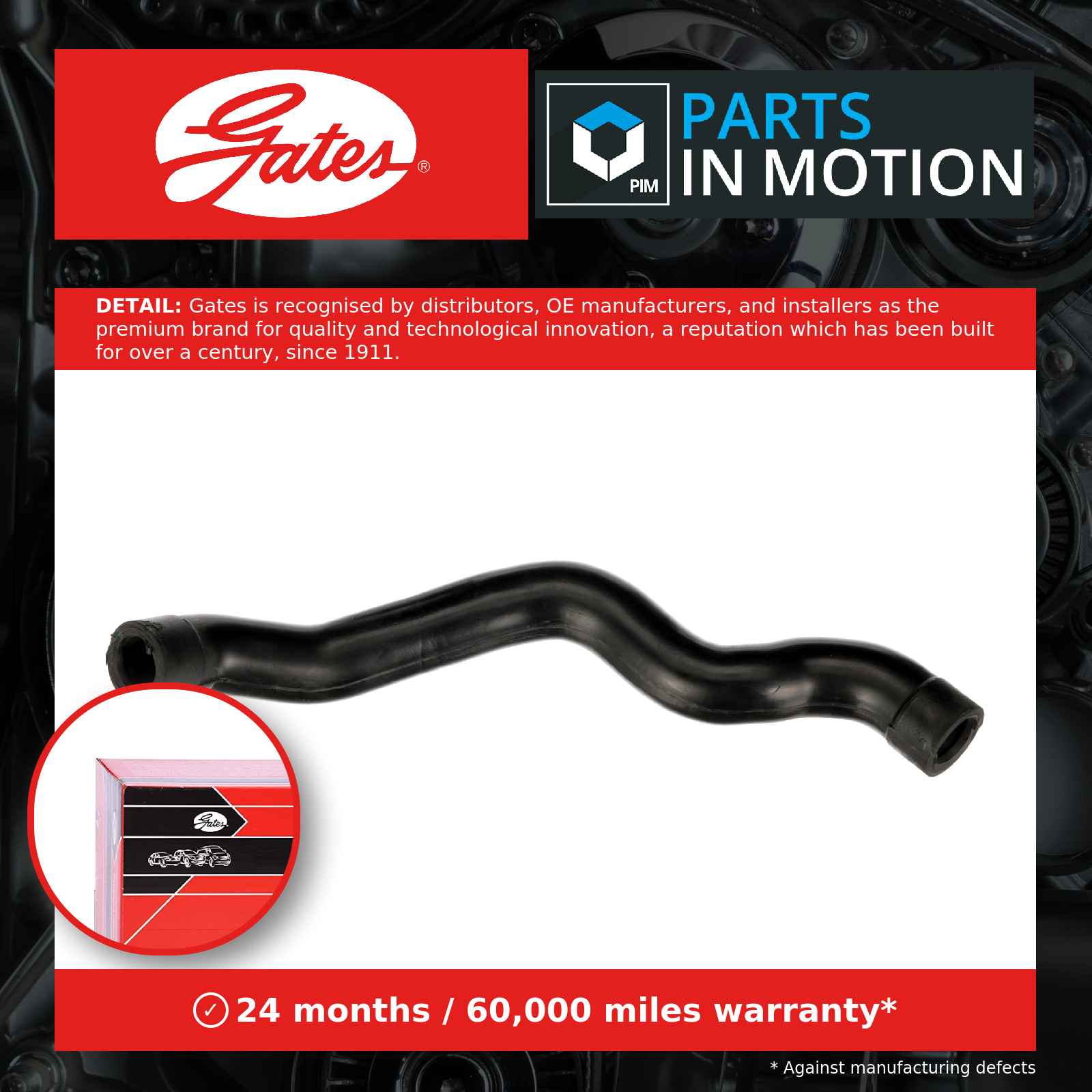 GATES CRANKCASE BREATHER HOSE - EMH188 - Image 14