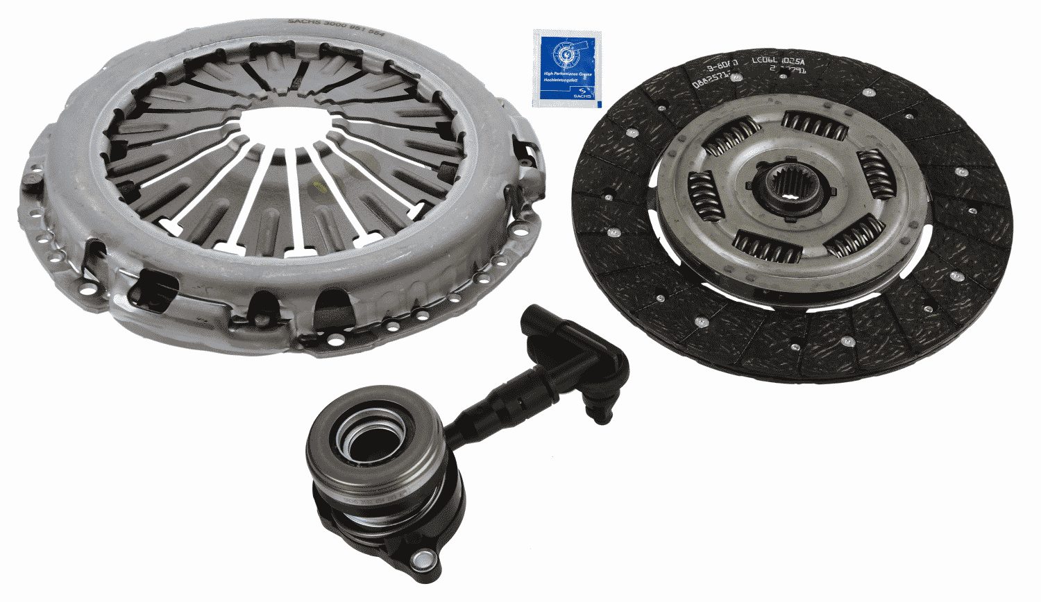 Sachs Clutch Kit 3pc (Cover+Plate+CSC) 3000990495 [PM1862906]