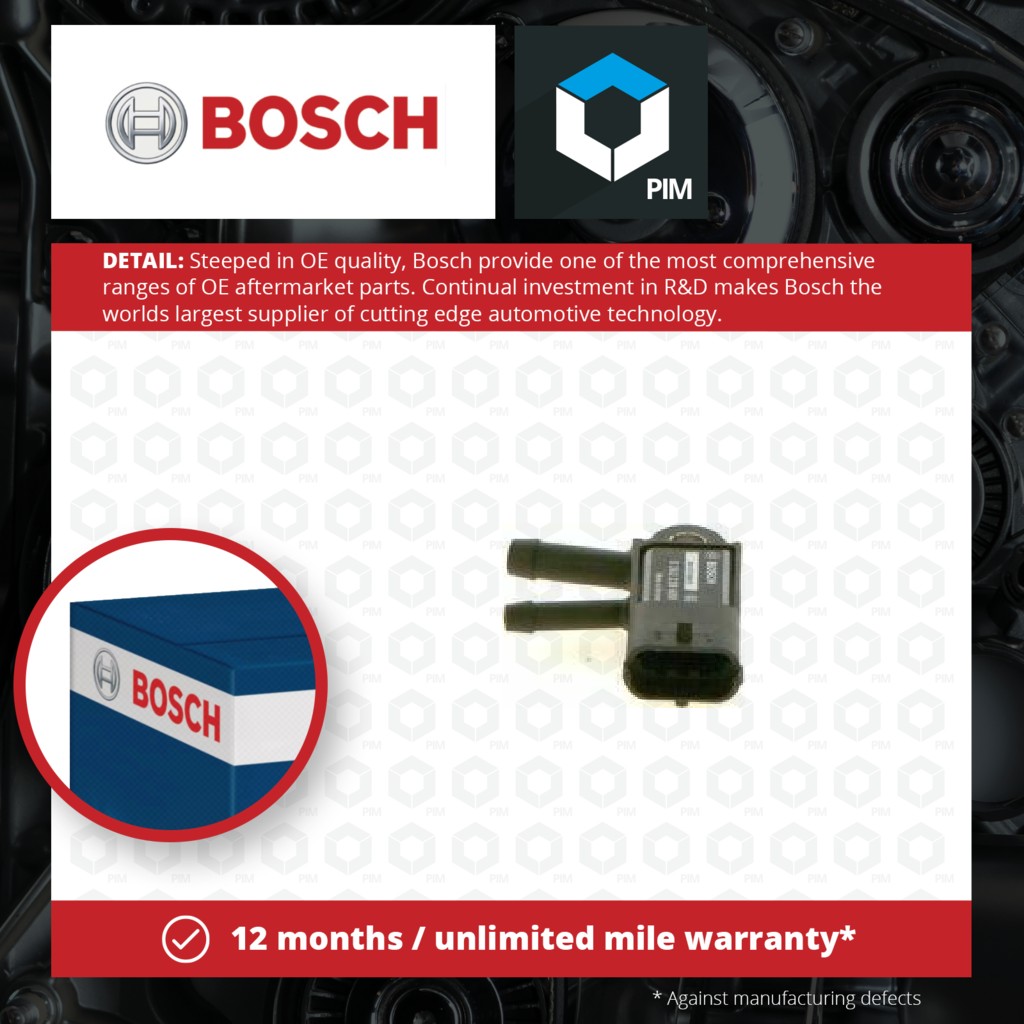 Bosch Exhaust Pressure Sensor 0261230600 [PM1859923]