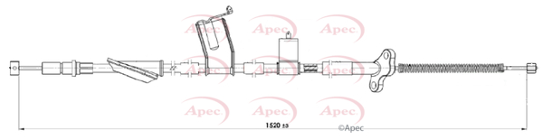 Apec Handbrake Cable Rear Left CAB1485 [PM1859062]