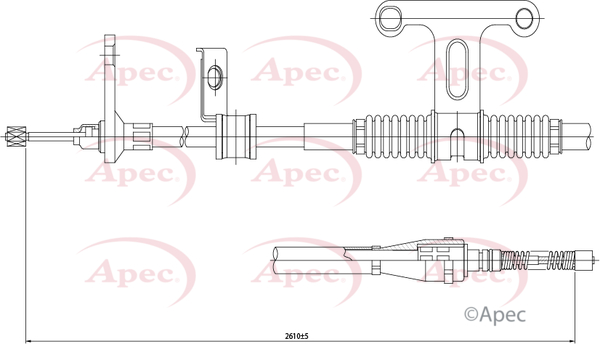 Apec Handbrake Cable Rear Right CAB1257 [PM1859032]