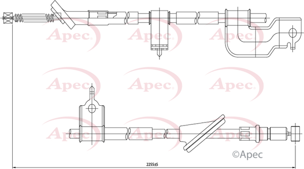 Apec Handbrake Cable Rear Right CAB1217 [PM1859018]