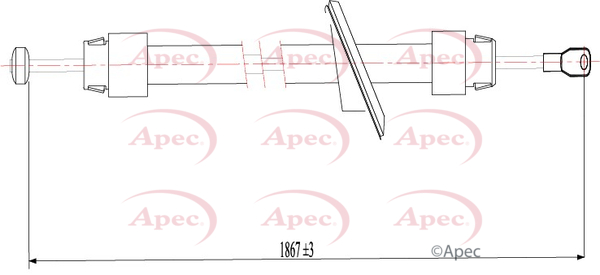 Apec Handbrake Cable Front CAB1088 [PM1859011]
