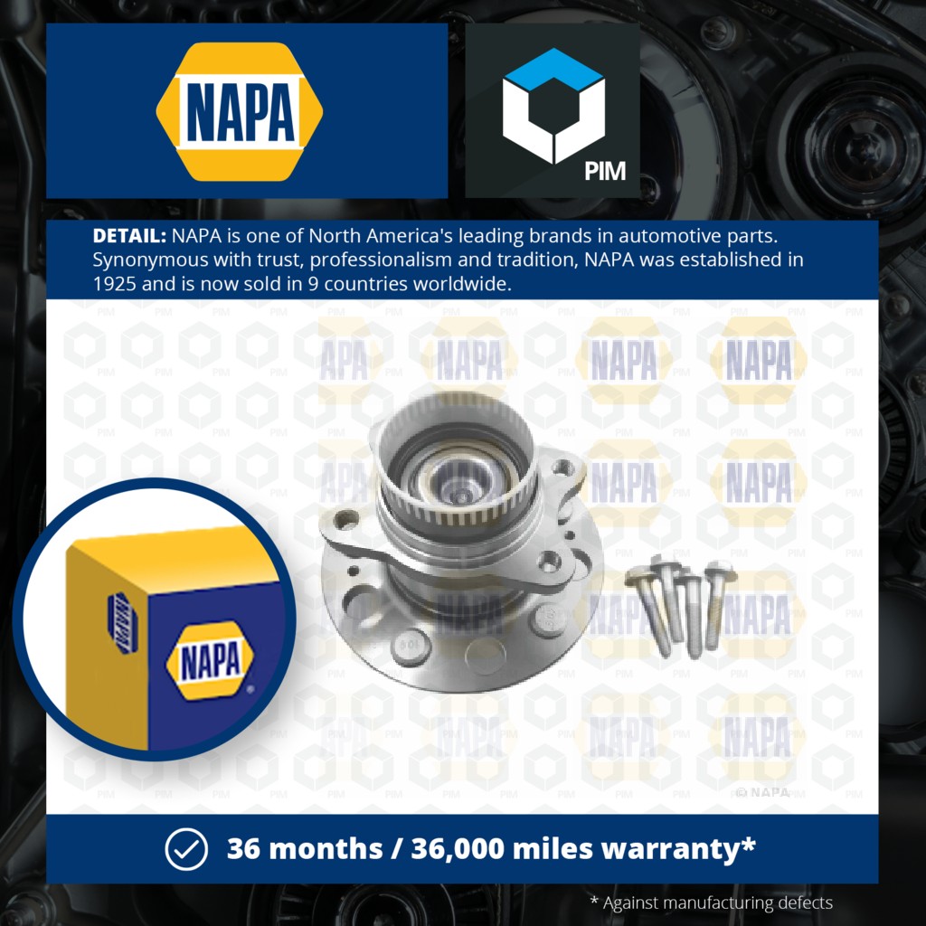 NAPA Wheel Bearing Kit Rear PWB1417 [PM1851911]