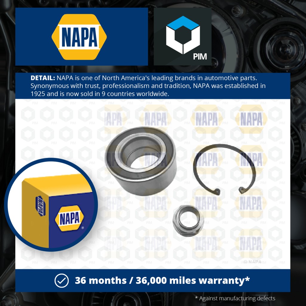 NAPA Wheel Bearing Kit Front PWB1395 [PM1851889]