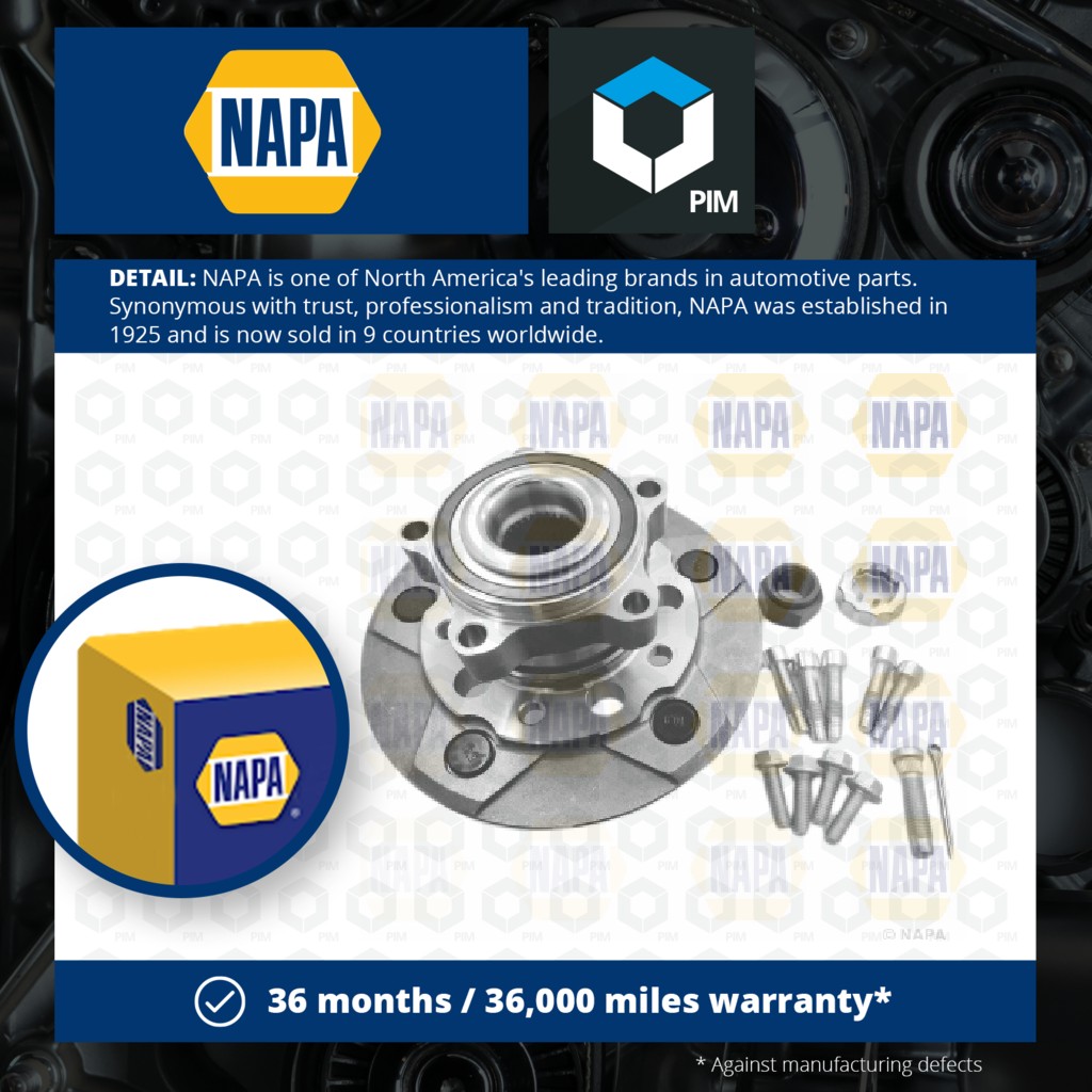 NAPA Wheel Bearing Kit Front PWB1361 [PM1851855]