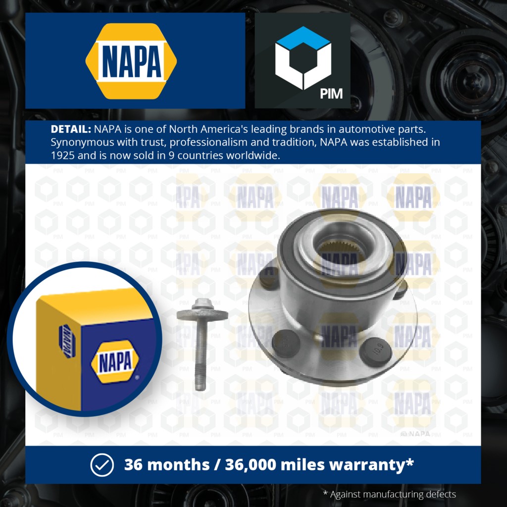 NAPA Wheel Bearing Kit Front PWB1326 [PM1851820]