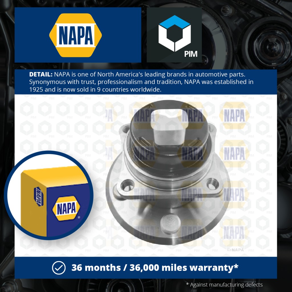 NAPA Wheel Bearing Kit Rear PWB1287 [PM1851781]